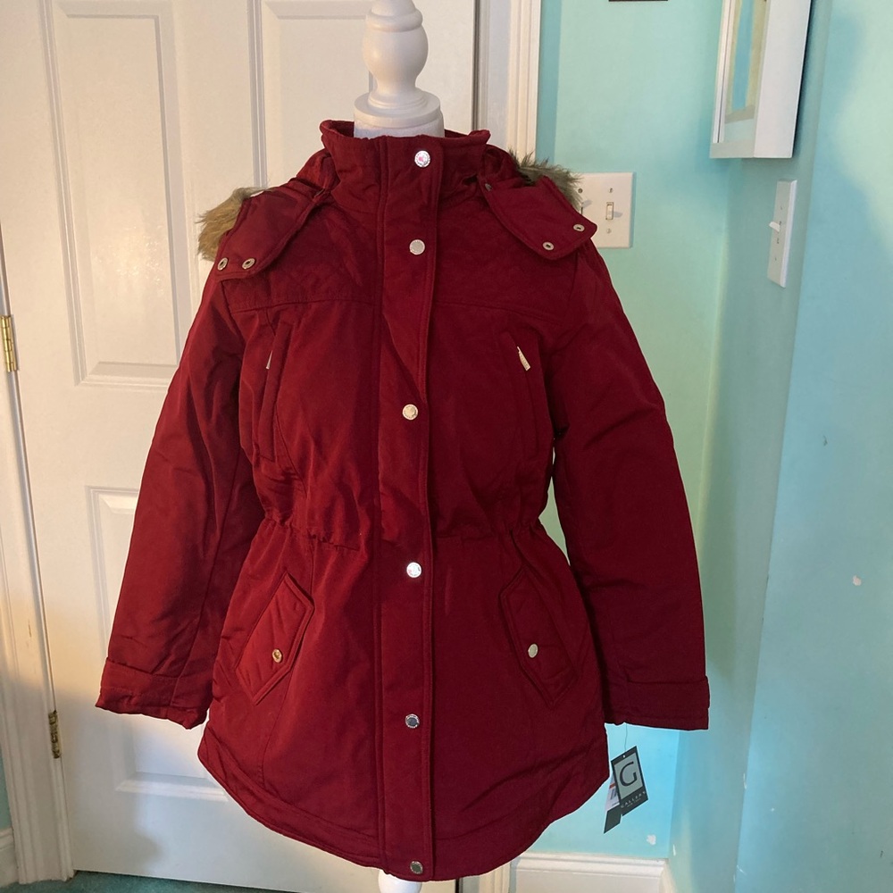 Beautiful Burgundy Puffer Coat